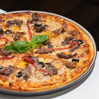 پیتزا سیر و استیک